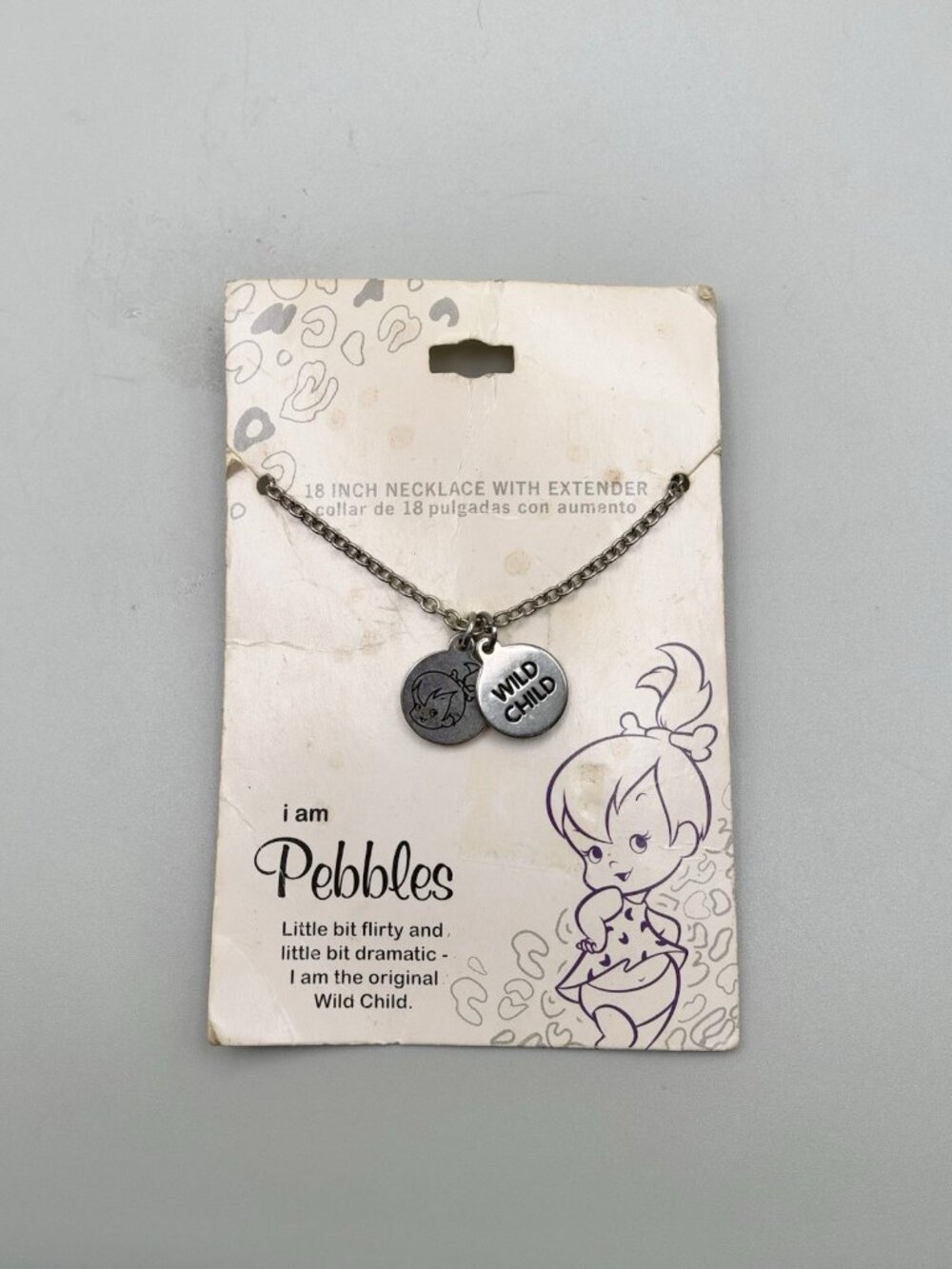VTG 2011 Pebbles Flintstone Wild Child Necklace Hanna-Barbera Cartoon Retro NEW